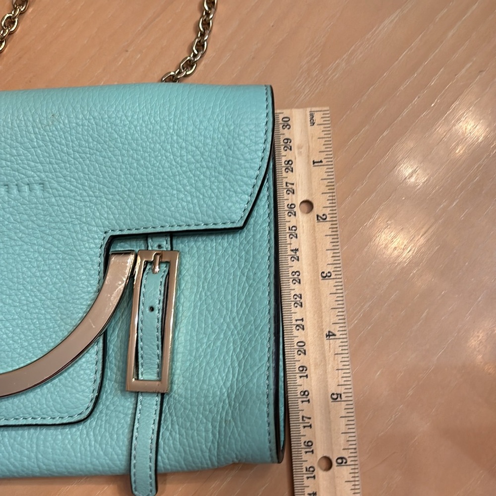 Coccinelle Mint Green Designer Leather Purse w/Detatchable Strap - Picture 3 of 8